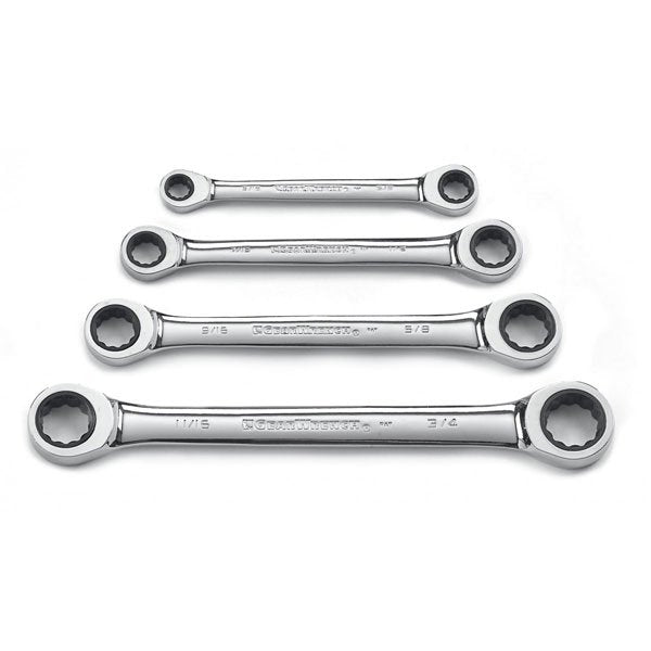 GearWrench 4 Pc. 12 Point Double Box Ratcheting SAE Wrench Set
