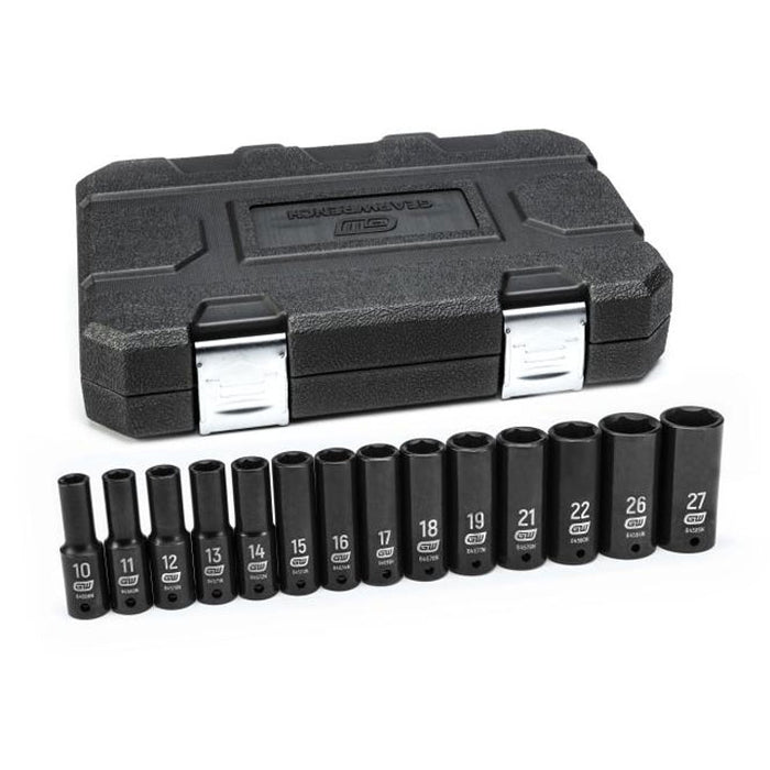 Gearwrench 14 Pc. 1/2in Drive 6 Point Deep Impact Metric Socket Set
