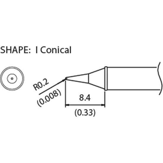 Hakko Soldering Tip <350℃> Shape-I for FX-1001