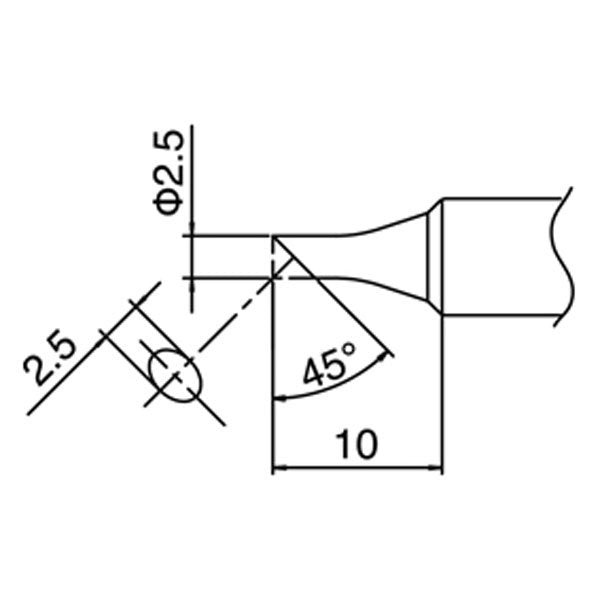 Hakko Solder Tip To Suit FX888D - T18-CSF25