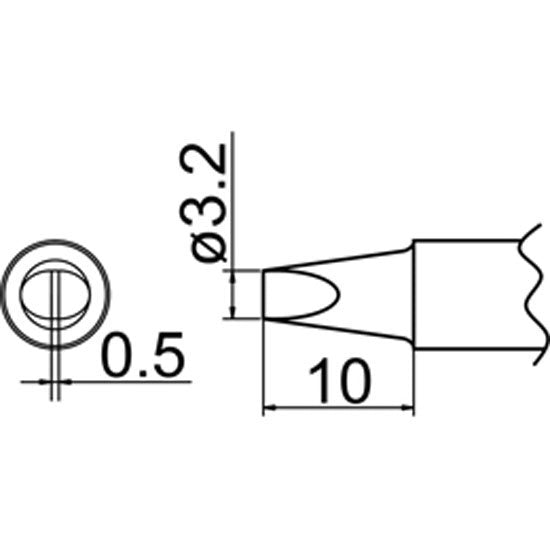 Hakko Soldering Tip Shape 3.2D
