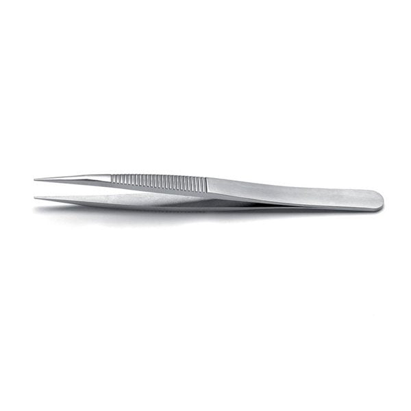 Ideal-Tek Precision Tweezer S/Steel Serrated Handles Straight & Thick 120mm 00B.SA