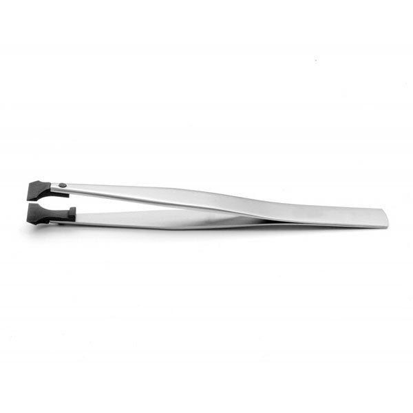 Ideal-Tek Plastic Tips Tweezers Straight, Short, Thick, Wide Paddle, Tapered, Flat ESD 115mm