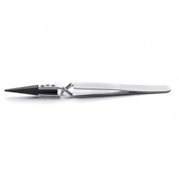 Ideal-Tek Plastic Replaceable Tip Reverse Action Tweezers ESD Safe 125mm 2AXCFR.SA