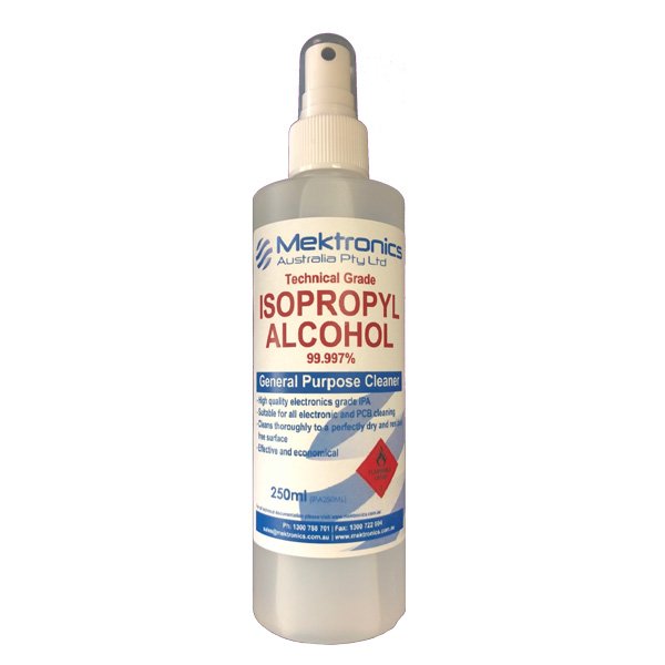 IPA Technical Grade, 99.8% Pure, Isopropyl Alcohol 250ml Pump Spray Anti-Bacterial
