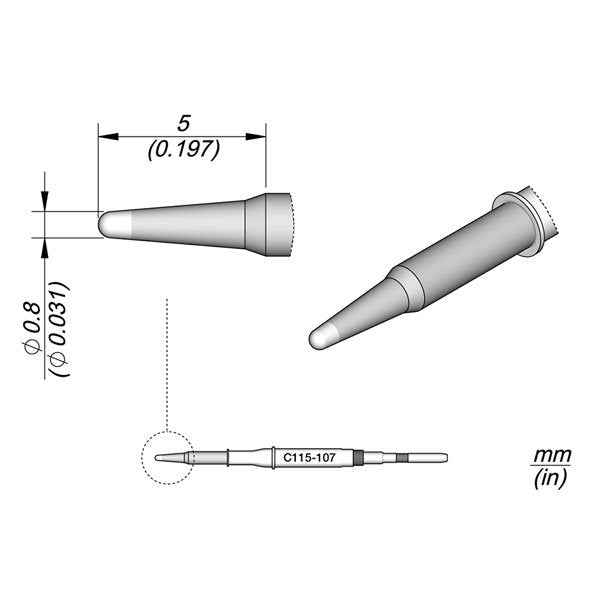 JBC Cartridge Conical Ø 0.8