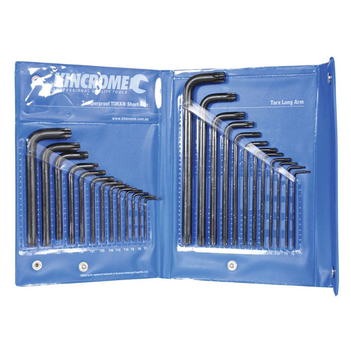 Kincrome Torx & Tamperproof Torx Key Set, 25 Pce