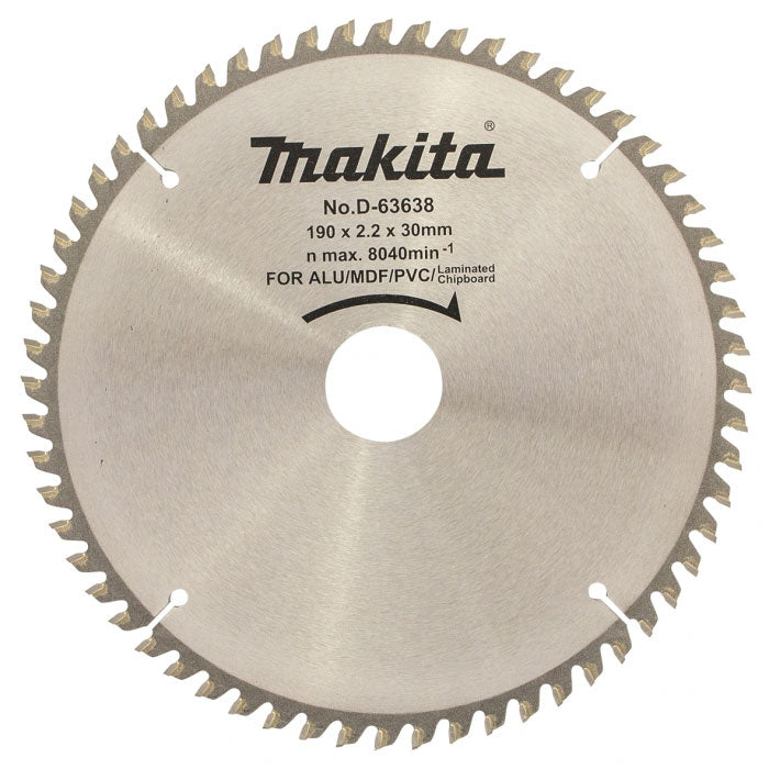 Makita Multi Cut TCT Circular Saw Blade 190mm X 30 X 60T