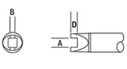 Metcal Slot Tip 6.35mm 600 Series