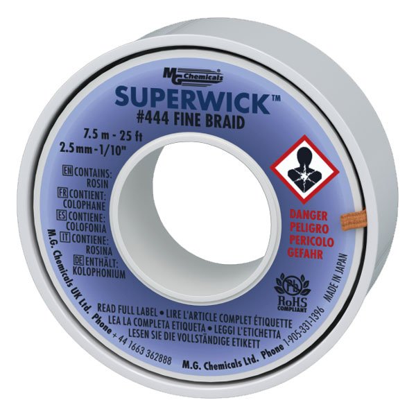 MG Chemicals Superwick 444 Fine Braid - #4 Blue, 7.6M
