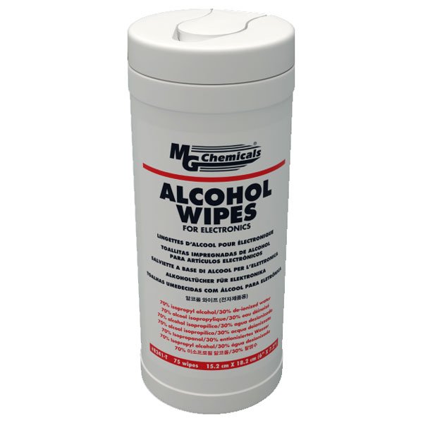 MG Chemicals Isopropyl Alcohol (IPA) Wipes In Pop Up Tub