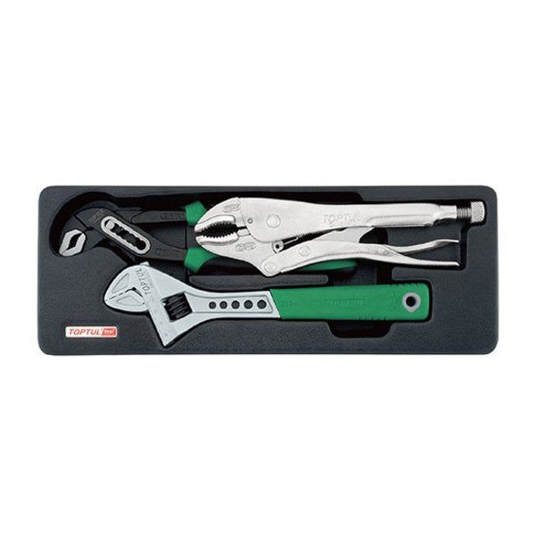Toptul 3pc Adustable Wrench & Pliers Set