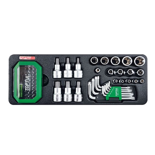 Toptul 65pc Star (Torx) Socket Wrench Key & Bit Set
