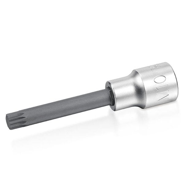 Toptul Extra Long Spline Bit Socket 1/2in Dr. x M10 x 100mm