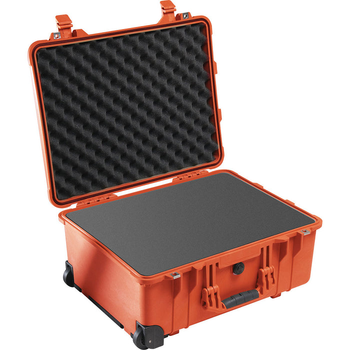 Pelican # 1560 Wheeled Case - Orange - With Foam (561 x 455 x 265mm)