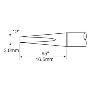 Metcal Tip Chisel 3.0mm (.118 In) Original