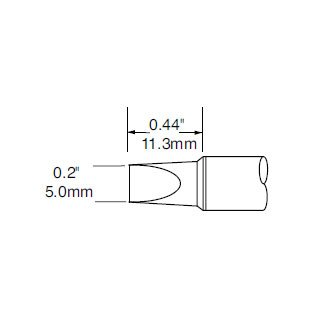 Metcal Tip Chisel Extra Large 5mm (0.197 In)