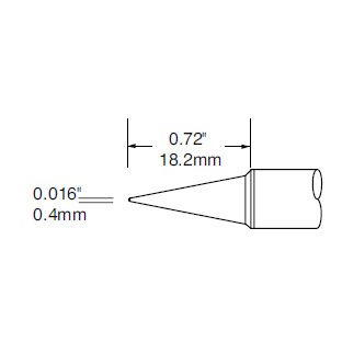 Metcal Tip Conical 0.5mm (0.02 In)