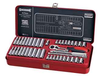 Sidchrome 1/4†Drive Socket Metric 43pc Set