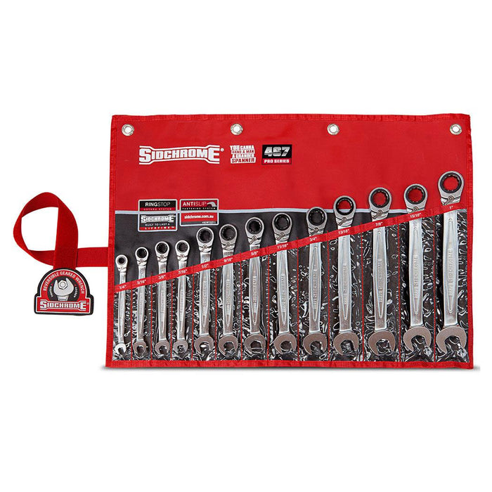 Sidchrome 13Pc 467 Series Geared Spanner Set - Imperial