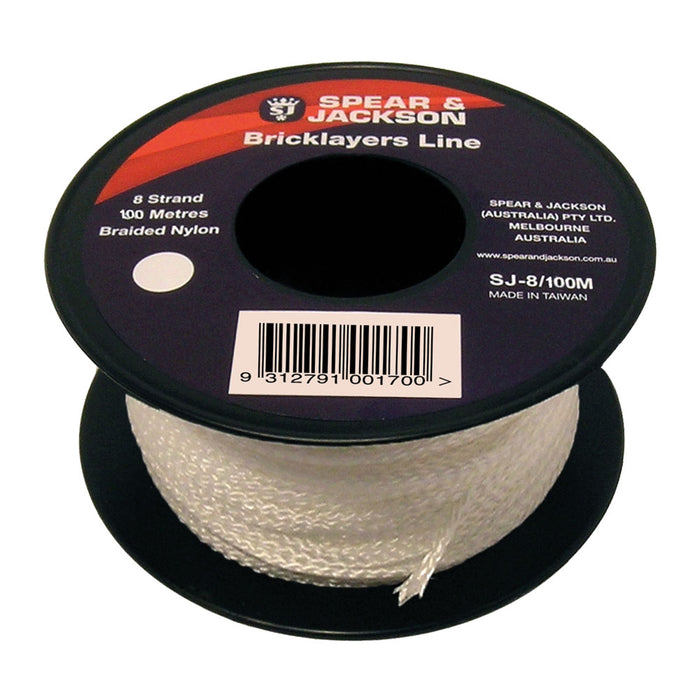 Spear & Jackson Brick Line 100m White 8 Strand Nylon