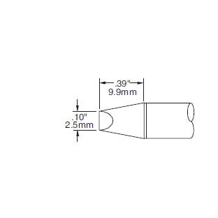 Metcal Cartridge Chisel 2.5mm (0.098 In) 30 DEG SSC-636A