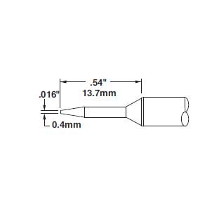 Metcal Cartridge, Conical 0.4mm, (0.016In)