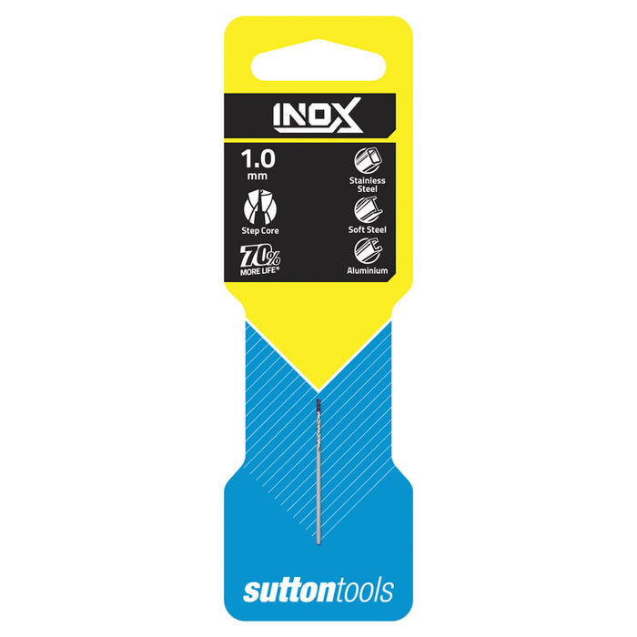 Sutton Drill D185 1.0mm Jobber Inox TiAIN Tip HSS Carded