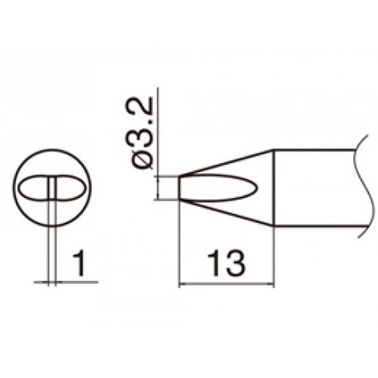Hakko T33 Soldering tip shape 3.2D for FX-8002