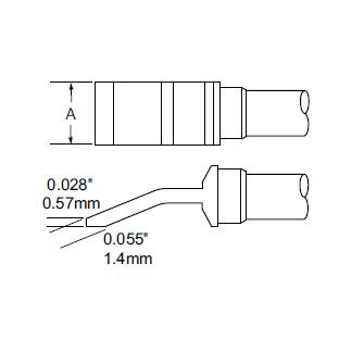 Metcal Tweezer Cartridge, Blade, 16mm