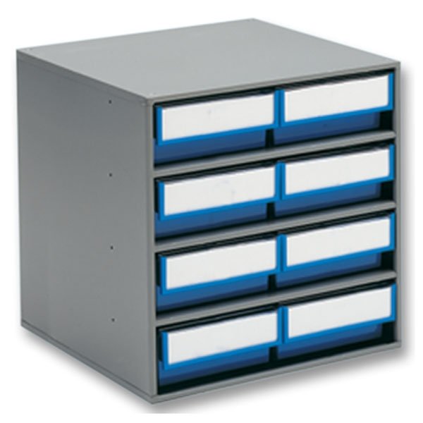 Treston Bin Cabinet (8 Blue Drawers - 400Series)