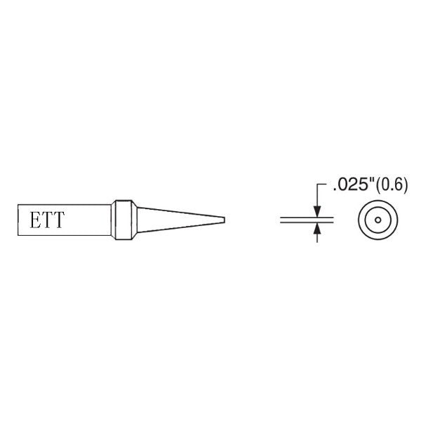 Weller ETT Soldering Tip Conical 0.6mm for WE1010, WES50, WES51, WEDS51