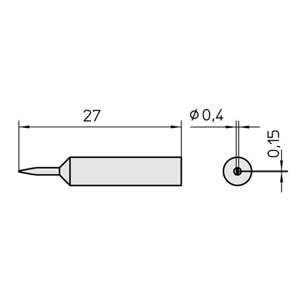 Weller XNT 1SC Soldering Tip Chisel Slim 0.4 x 0.15mm for WTP90