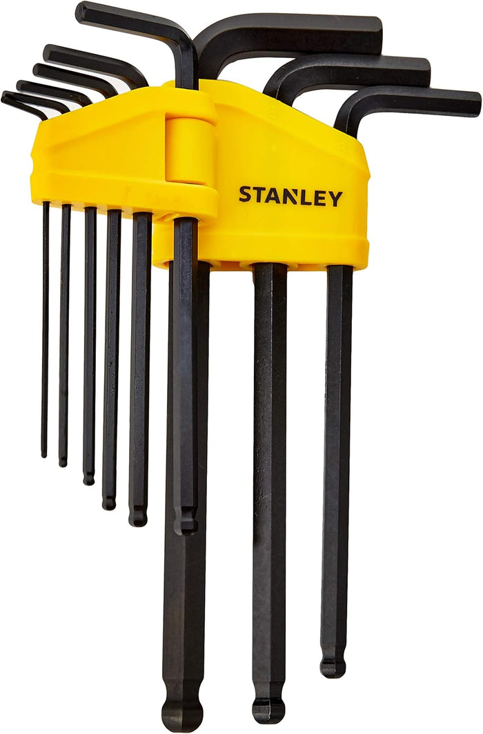 Stanley 9Pc Hex Key Set Long Ball End Metric