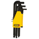 Stanley 9Pc Hex Key Set Long Ball End Metric