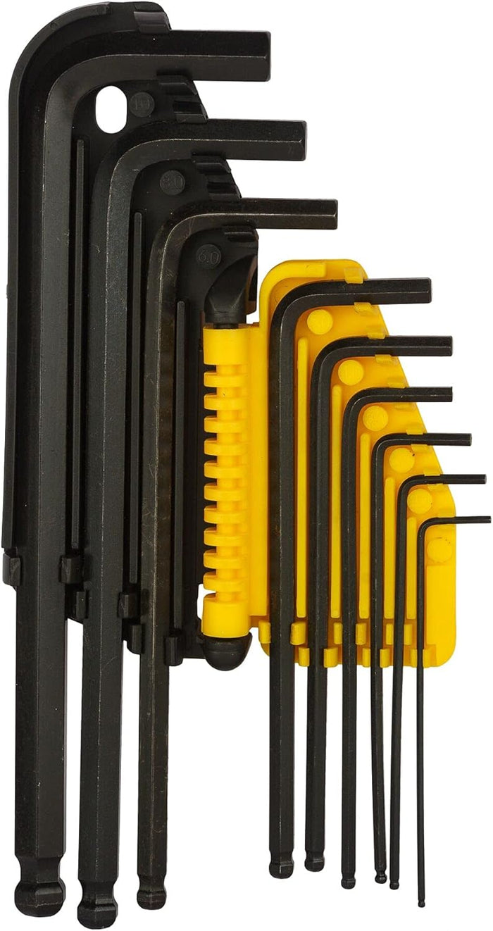 Stanley 9Pc Hex Key Set Long Ball End Metric