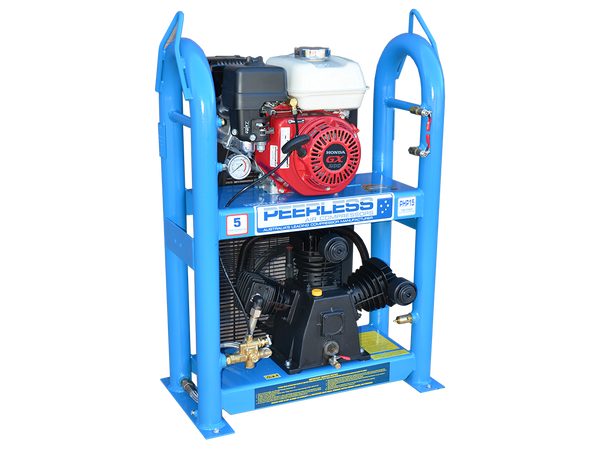 Peerless 00101ES-2TT PHP15 Petrol Air Compressor Belt Drive Honda GX200 320LPM for High Pressure