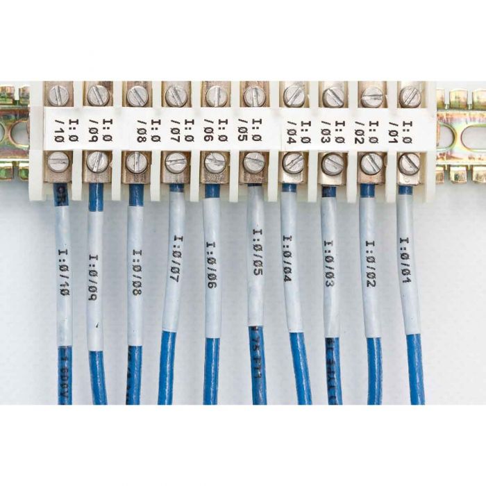 Brady PermaSleeve Heat Shrink Wire and Cable Labels 50.80mm(W) x 4.62mm(H) for M6 & M7 Printers White M60942342