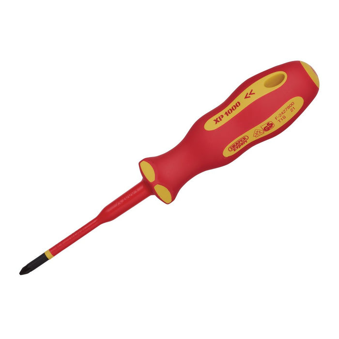 Draper Tools XP1000® VDE Slimline PZ Type Screwdriver No.1 x 80mm 02165