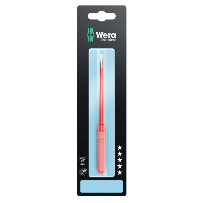 Wera Kraftform Kompakt VDE 3060 iS SB Stainless 0.6x3.5x154mm Interchangeable Blade