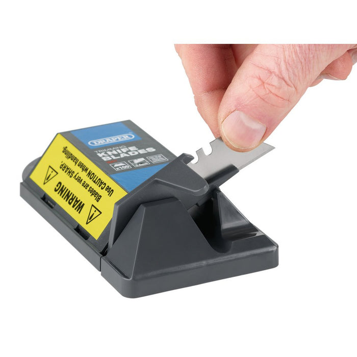 Draper Heavy Duty Trimming Knife Blades with Single Blade Dispenser 100 Pack 03417