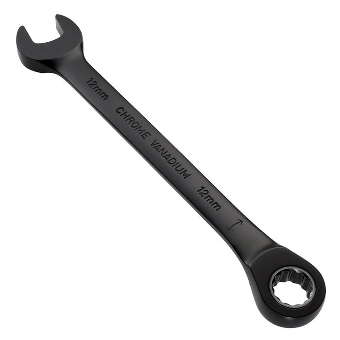 Draper Expert HI-TORQ® Metric Reversible Ratchet Combination Spanner, 12mm, Black