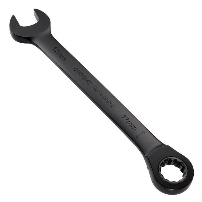 Draper Expert HI-TORQ® Metric Reversible Ratchet Combination Spanner, 17mm, Black