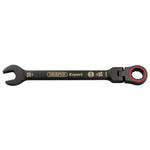 Draper Expert HI-TORQ® Metric Flexible Head Ratchet Combination Spanner 18mm Black
