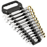 Draper Expert HI-TORQ® Metric Flexible Head Ratchet Combination Spanner Set 12 Pce