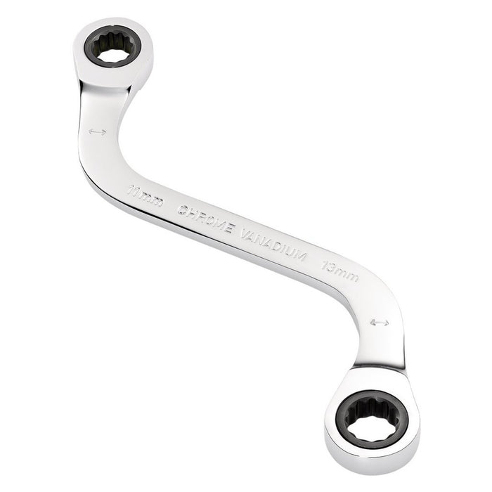 Draper Expert Hi-Torq Double Ring Ratchet S-Shape Spanner, 11x13mm