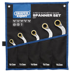 Draper Expert HI-TORQ® Double Ring Ratchet S-Shape Spanner Set, 5 Pce
