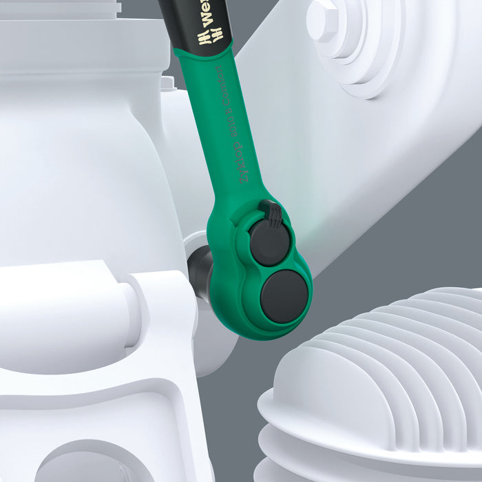 Wera 8010 B Zyklop Comfort Ratchet with Switch Lever with 3/8