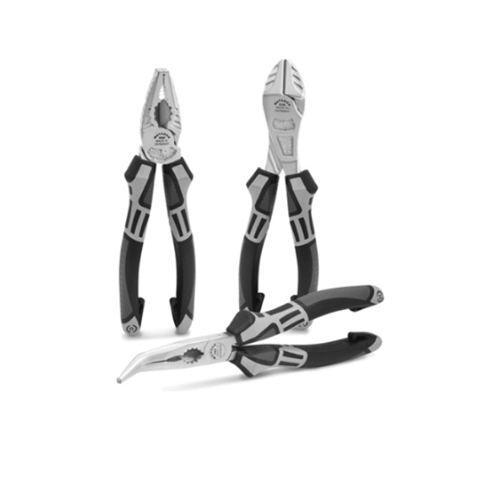 Matador Plier Assortment 3 Piece (Comb. Plier, Side Cutter & Flat Round ...