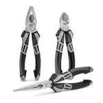 Matador Plier Assortment 3 Piece (Comb. Plier, Side Cutter & Straight Round Nose Pliers)